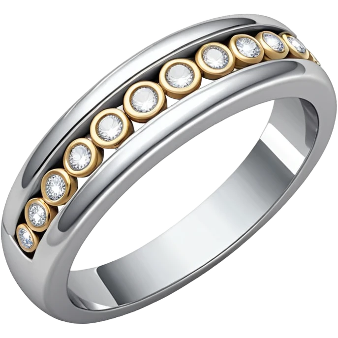 glitter white diamond married ring emoji