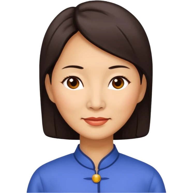 Chinese old woman in her fifties. emoji