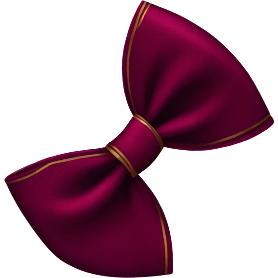 Burgundy velvet bow  emoji