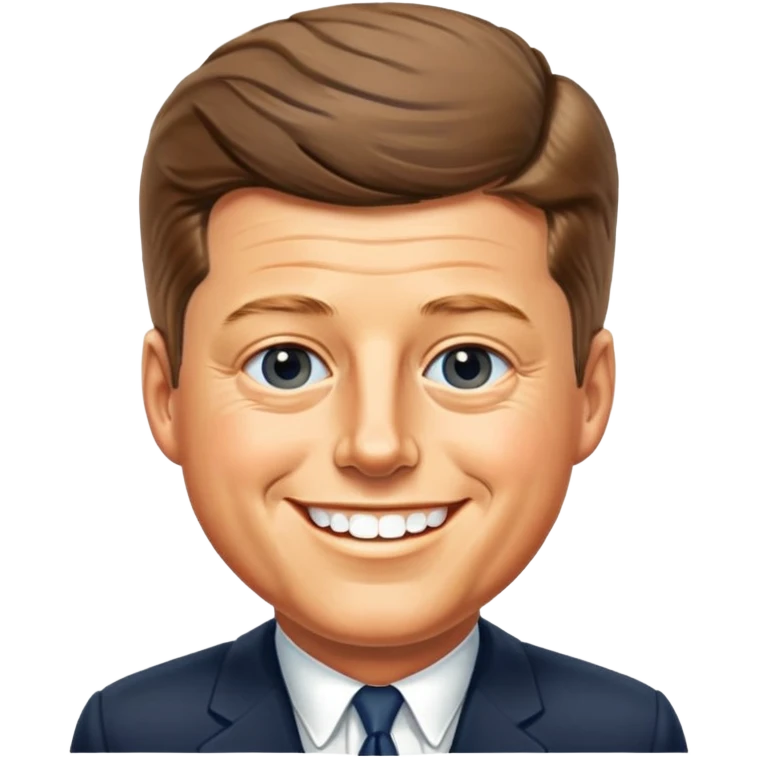 John F. Kennedy smiling portrait emoji