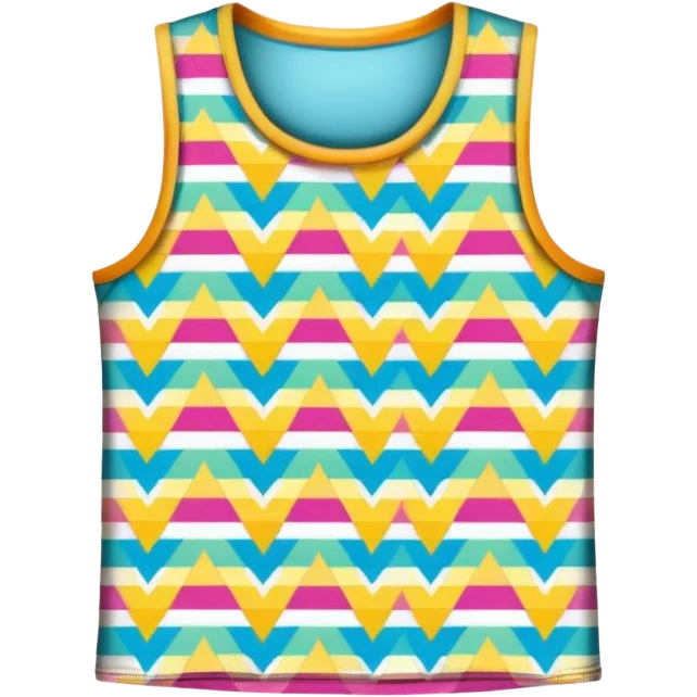 colorful patterned sleeveless t-shirt emoji