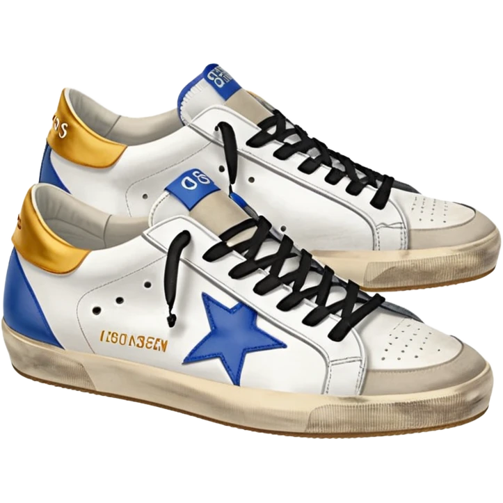 golden goose low sneakers white emoji