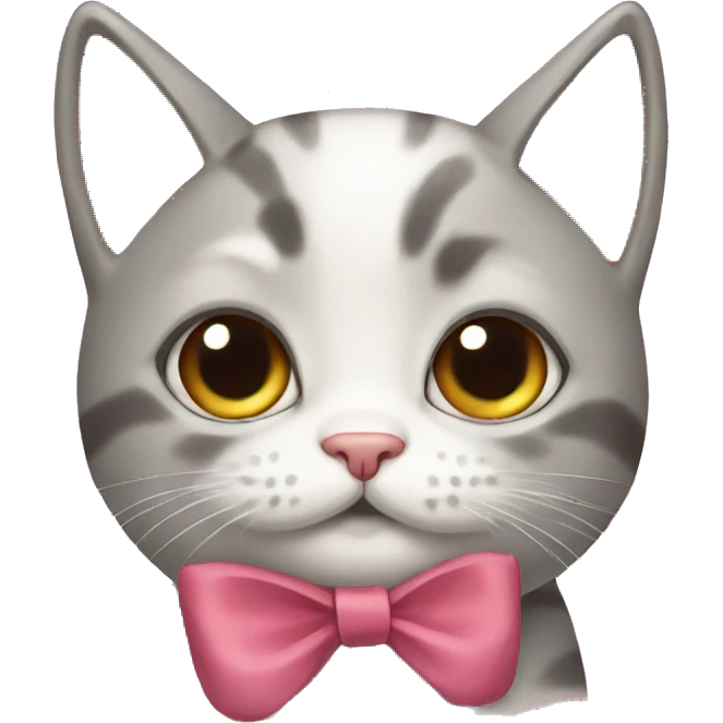 Cute Cat with bow  emoji