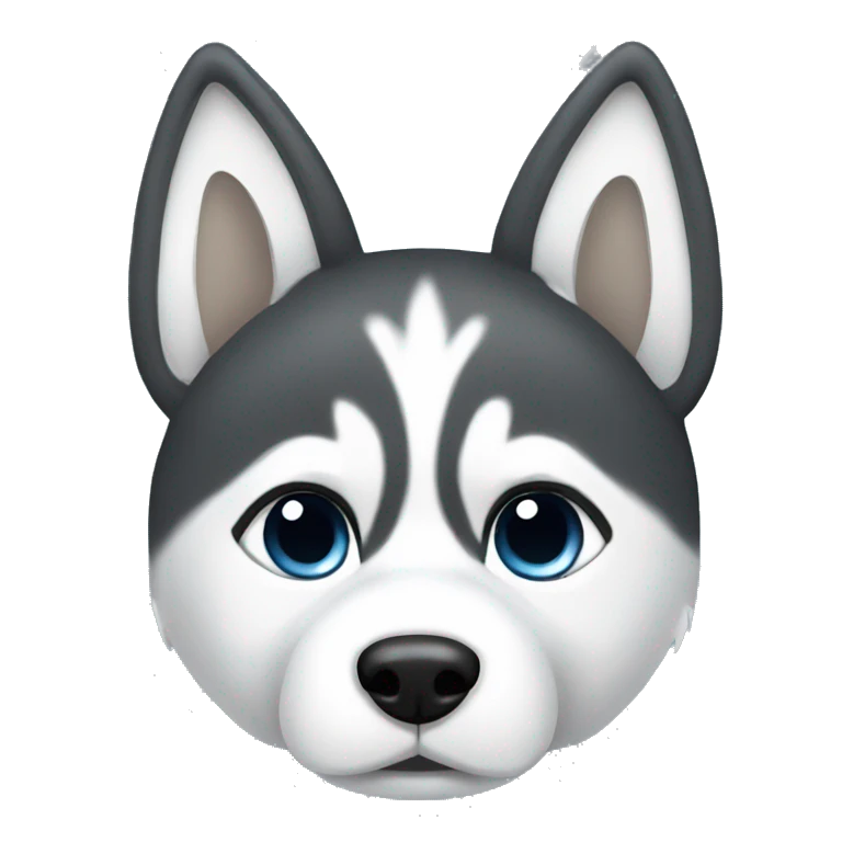 Husky with bow emoji