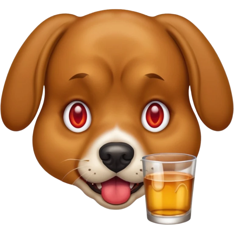 drunk dog emoji