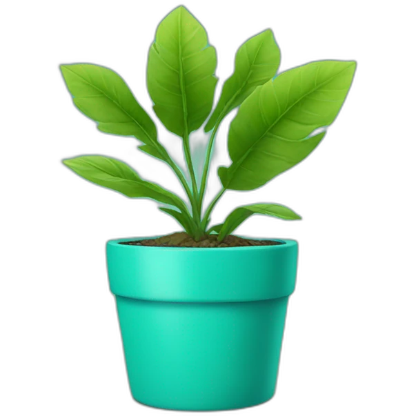 Plant in turquoise pot emoji