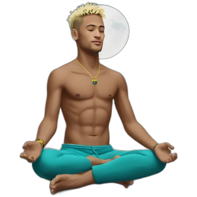 neymar meditating on a mountain in the himalayas emoji