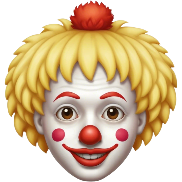 Person with clown wig and nose emoji