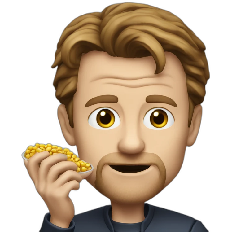 Willem defoe eating beans emoji