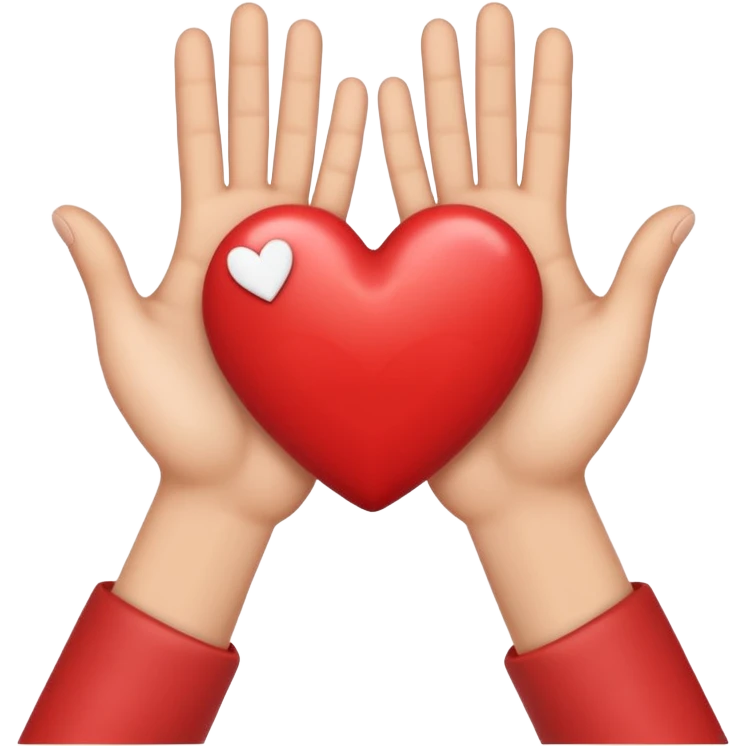 holding hands with a heart above them emoji