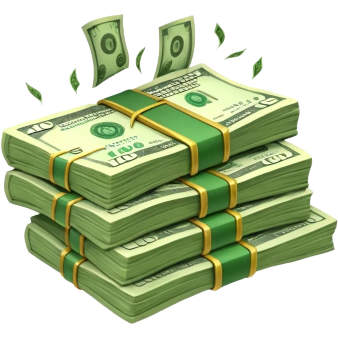 Falling value of the dollar emoji