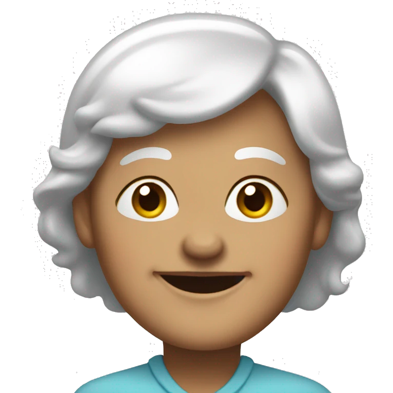 white grand mother happy smile emoji