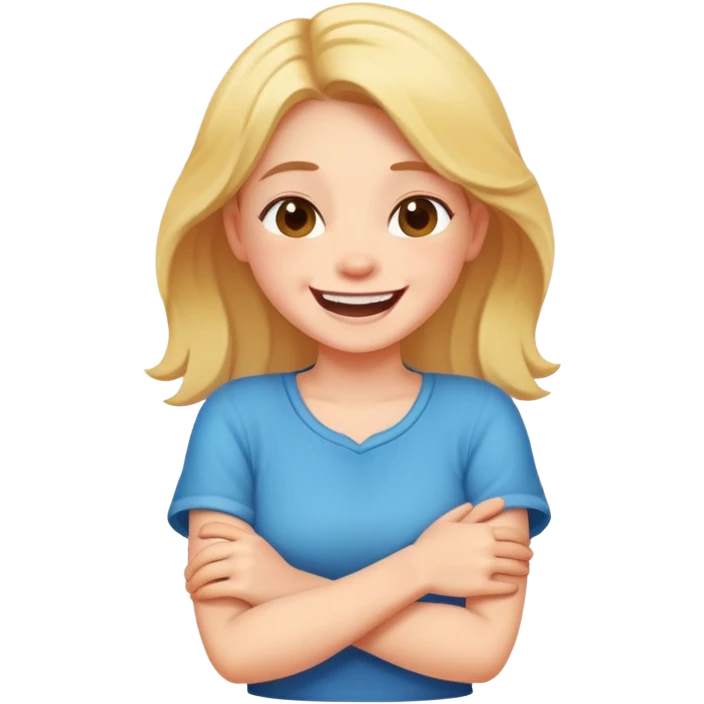 girl crossing her arms laughing  emoji