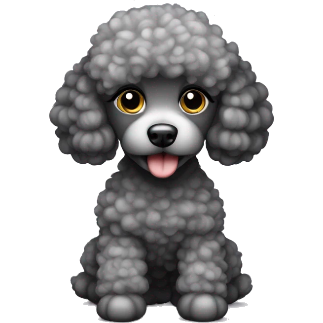 Toy poodles grey and black emoji