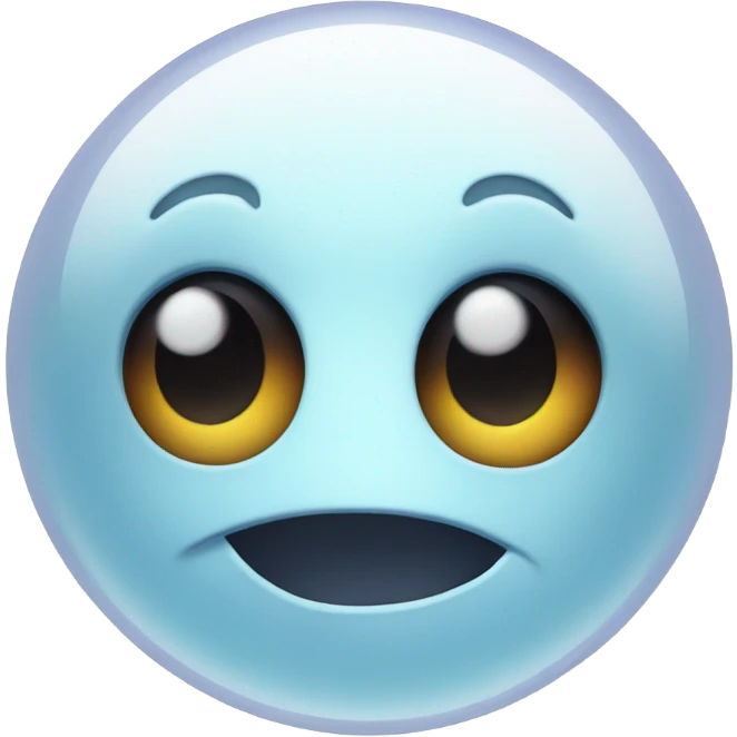Bubble with black eyes and sharp teeth emoji