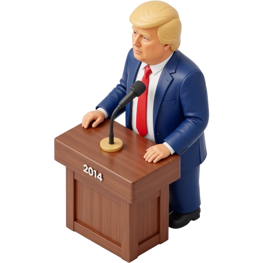 Donald Trump speaking at a rally emoji
