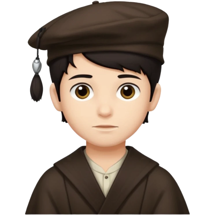 young boy dark hair with yalmulke on with sidelocks emoji