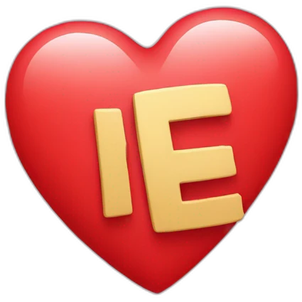 heart with Letter E emoji