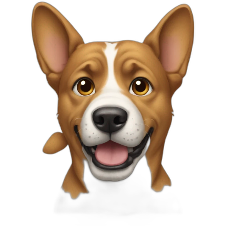 Dog with humain feet emoji
