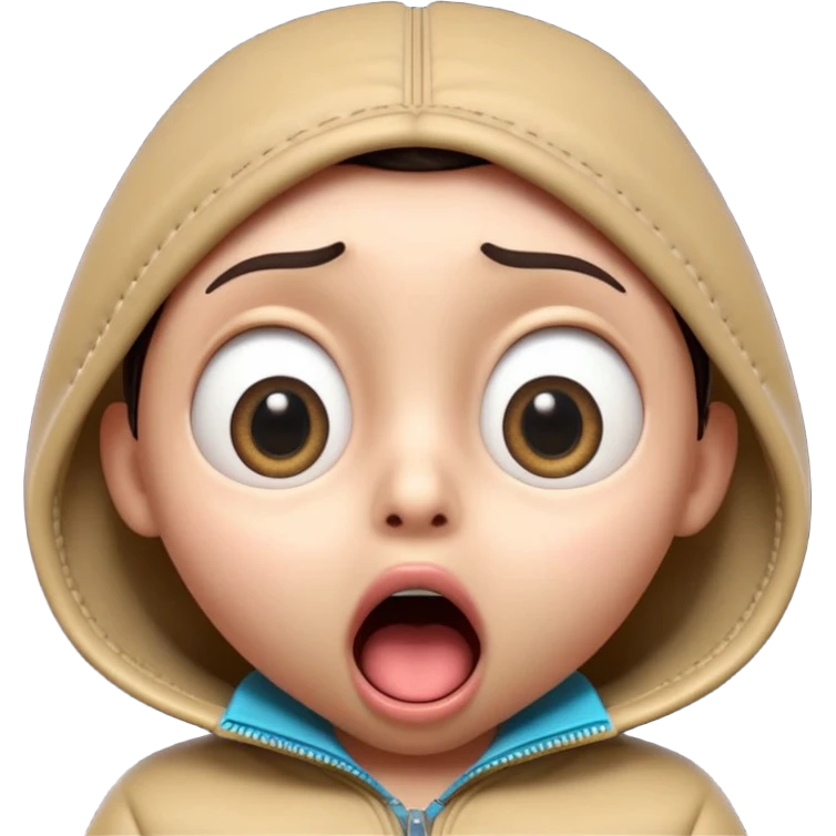 3D cartoon character, shocked expression, mouth closed with zipper, big eyes, dramatic lighting, dark gradient background, viral youtube thumbnail, ultra detailed, 4k, high quality, sharp focus, 16:9

b emoji