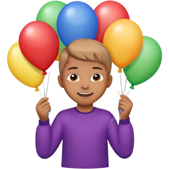 Balloons holder kid emoji