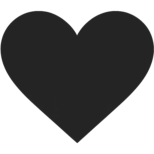 simple black heart icon emoji