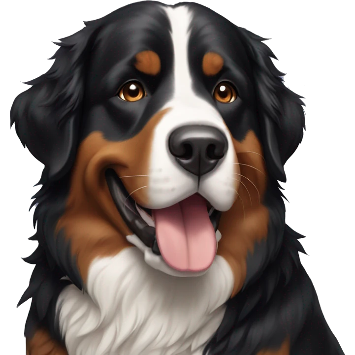 Happy bernese mountain dog  emoji