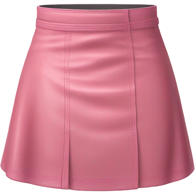 Pink leather skirt isolated emoji