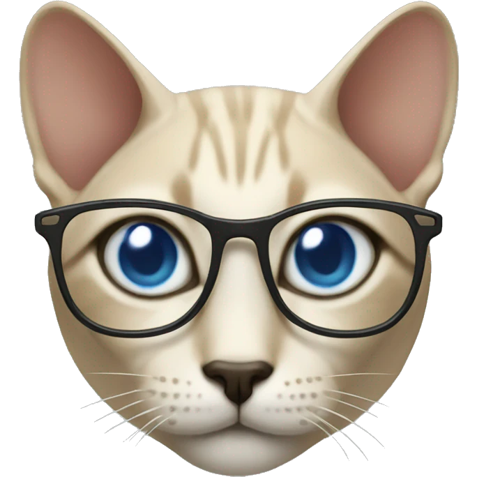 Egyptian cat with nerdy glasses emoji