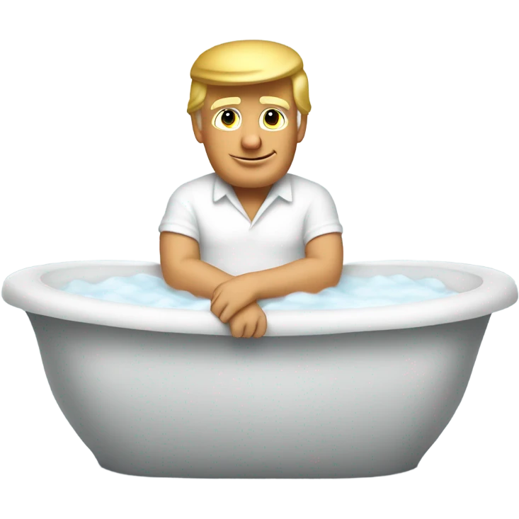 Donald Trump taking a bath emoji