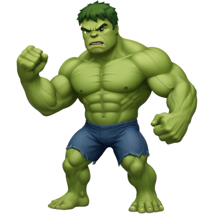 Angry hulk with big fist emoji