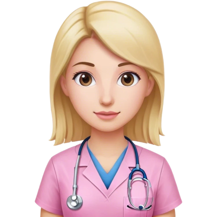 Female doctor wearing pink scrubs emoji