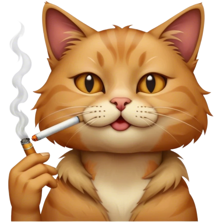 Cat smoking emoji