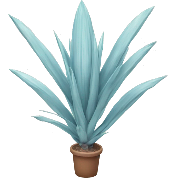 pastel blue Yucca plant emoji