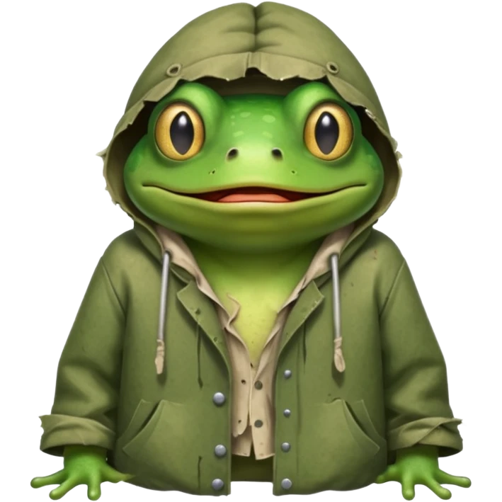 homeless forg with torn dirty clothes

 emoji
