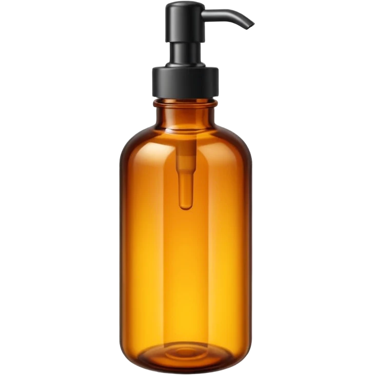 Amber large pump bottle  emoji