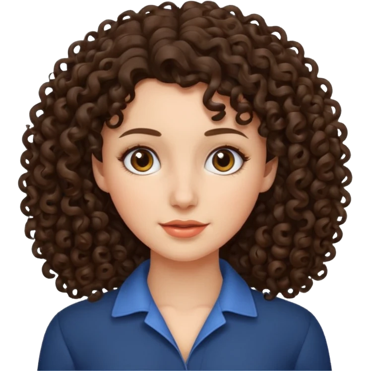 A brunette with curly hair  emoji