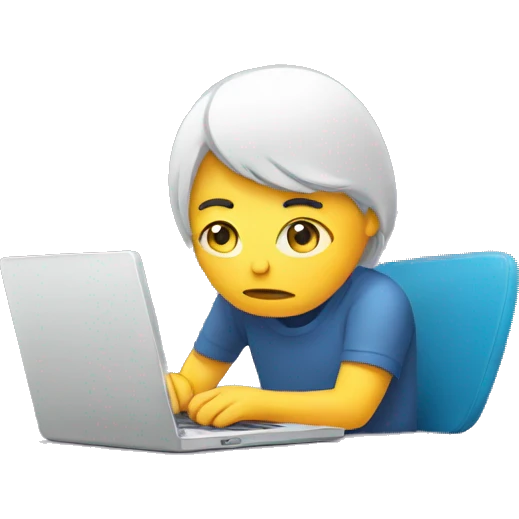 sad person with laptop emoji
