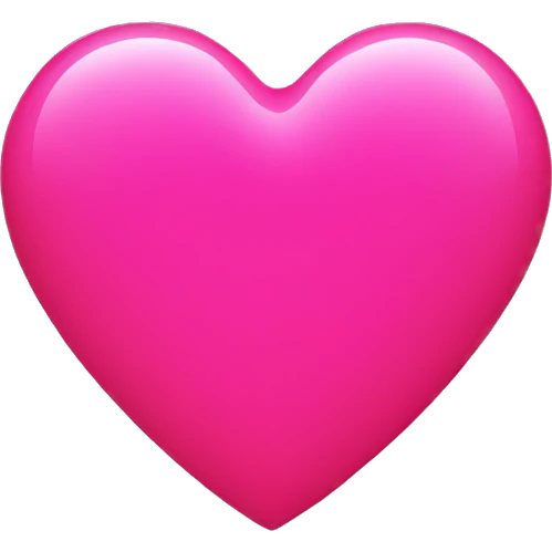 fluorescent pink heart emoji