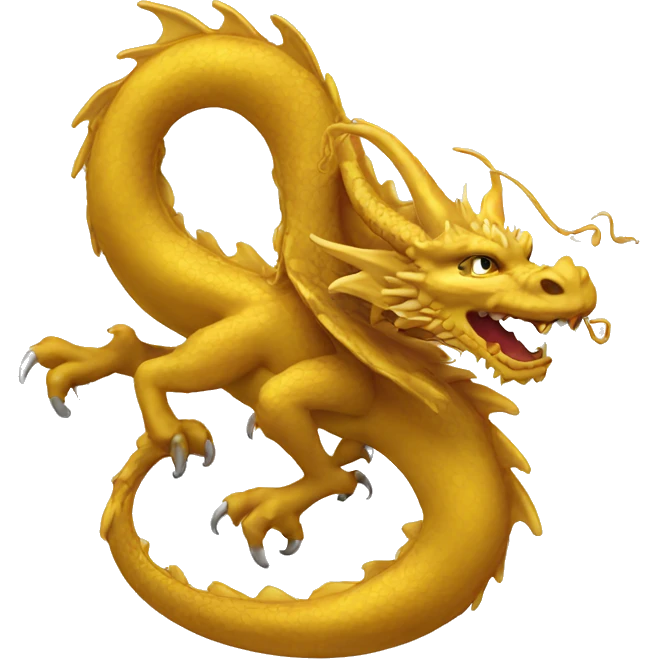 Golden dragon  emoji