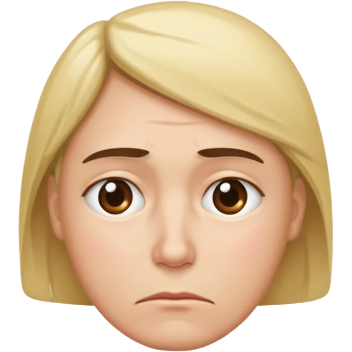 Sad face middle ringer emoji
