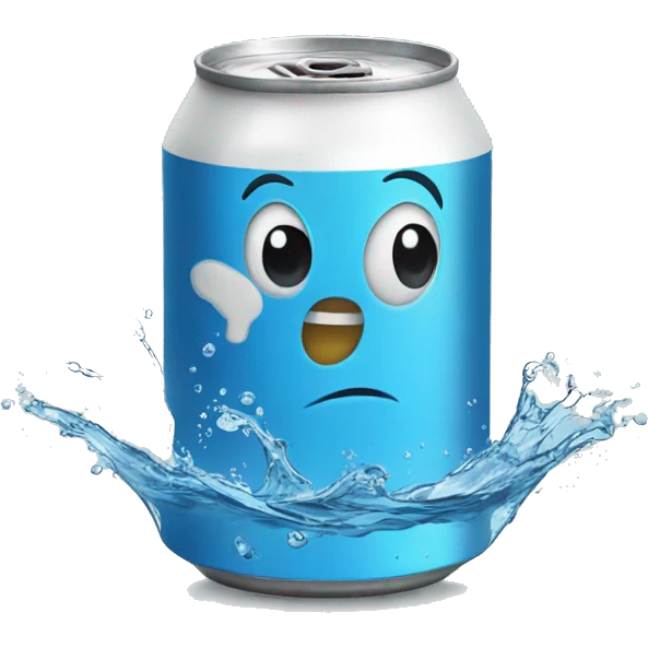 Beer can in water emoji