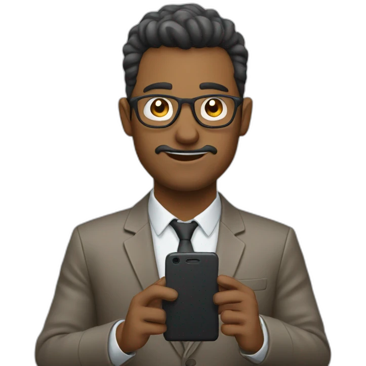 man use phone emoji