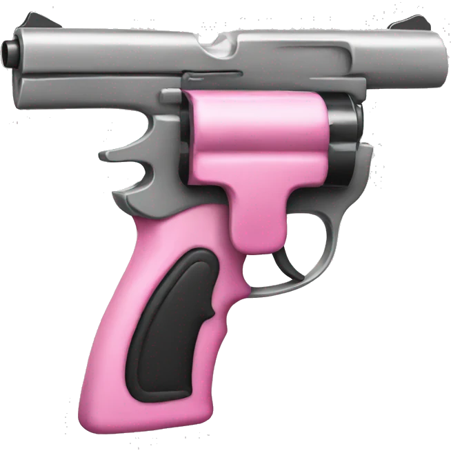 Pink pistol with bow emoji