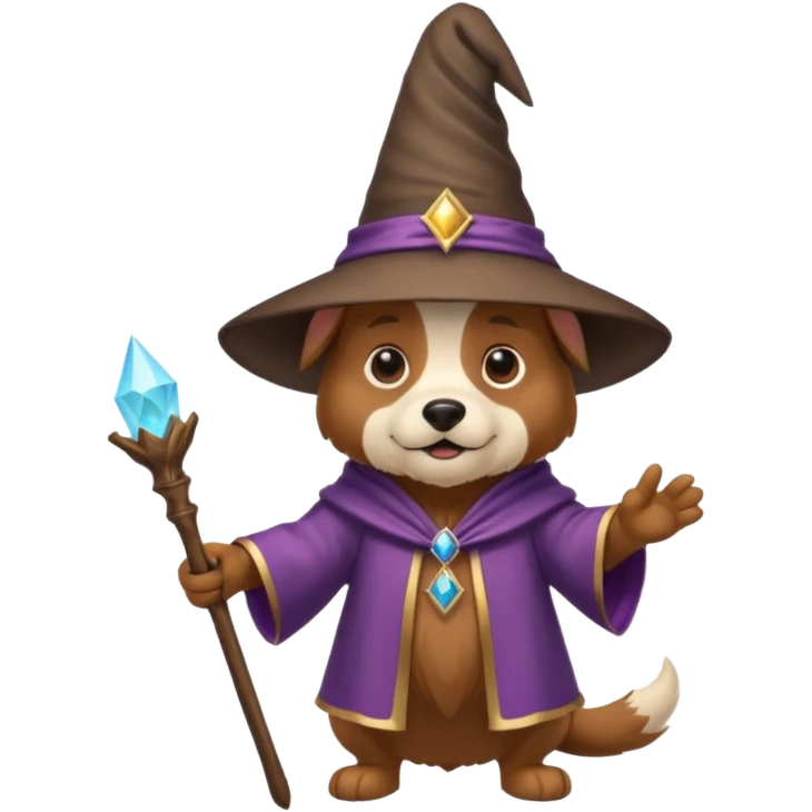 Dog wizard emoji