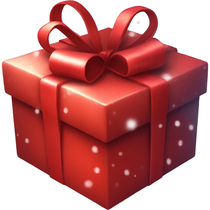 Christmas gift box red snow aesthetic  emoji