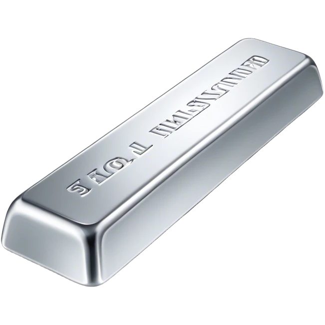Cinematic Realistic Silver Bar, Cool and gleaming, with smooth, polished silver surfaces reflecting the light in soft, pristine highlights. The elegant shine of the metal exudes sophistication and timeless class. Soft glowing outline, capturing the essence of refined luxury and understated elegance in polished silver. emoji