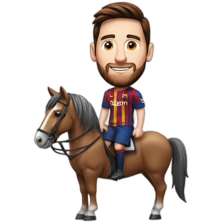 Messi sur un cheval emoji