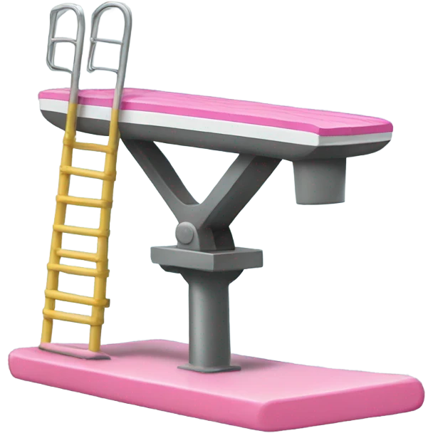 A pink diving board emoji
