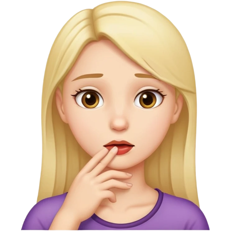 Girl with hand on throat  emoji